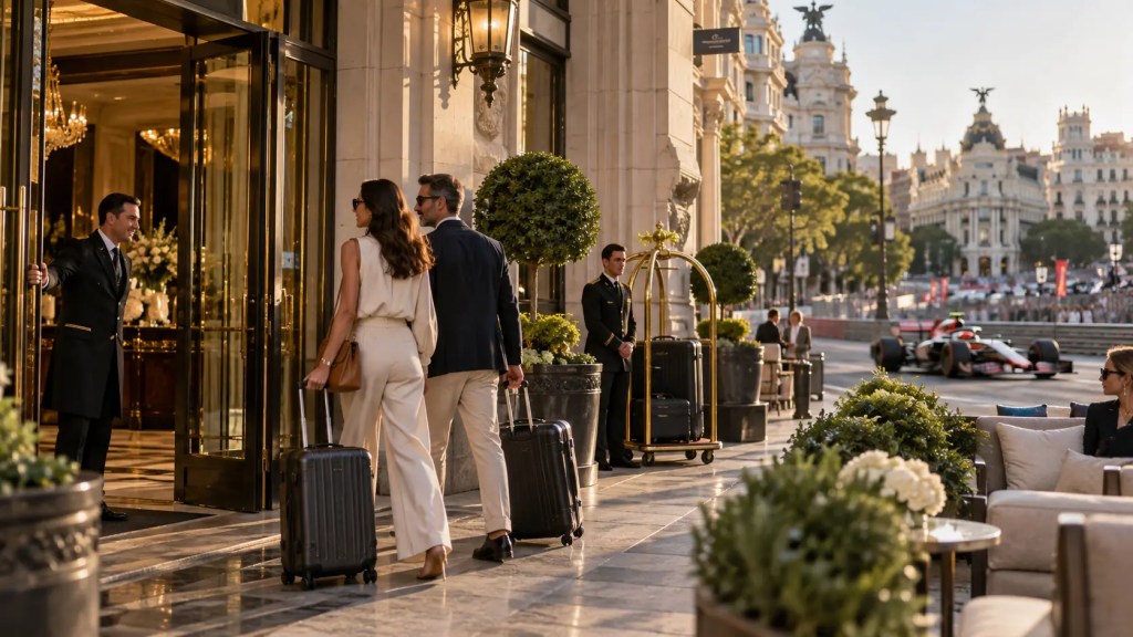 Hotel de lujo en Madrid junto al circuito de Fórmula 1 durante el Gran Premio de España